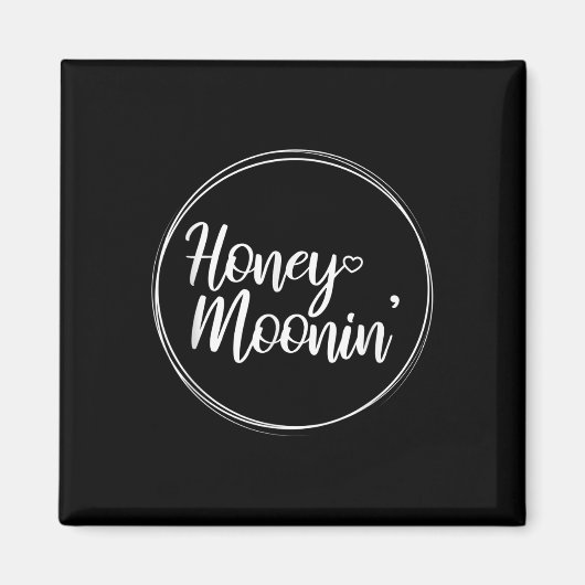 Honeymoon Couple Wedding Honeymoonin Brides Groom Magneet (Voorkant)