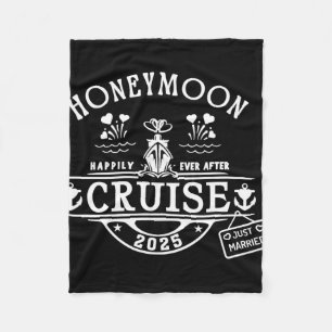 Honeymoon Cruise 2025 Bruid En Bruidegom Pasgetrou Fleece Deken