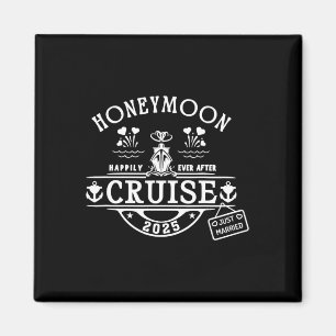 Honeymoon Cruise 2025 Bruid en Bruidegom Pasgetrou Magneet