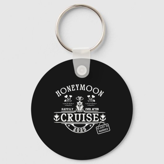 Honeymoon Cruise 2025 Bruid En Bruidegom Pasgetrou Sleutelhanger (Voorkant)