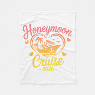 Honeymoon Cruise 2026 Getrouwde koppels Matching Fleece Deken