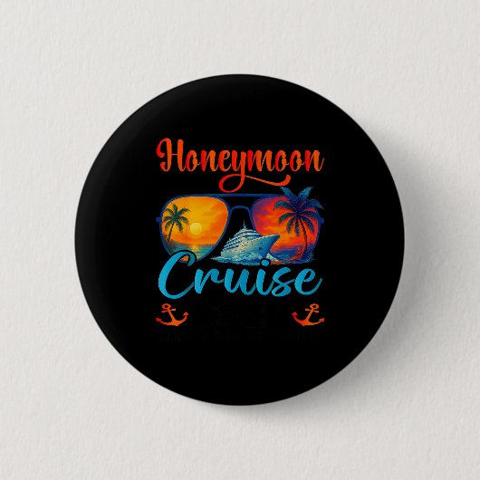 Honeymoon Cruise 2026 Net Getrouwd Ontwerp Ronde Button 5,7 Cm (Voorkant)