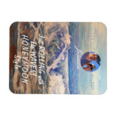 Honeymoon Cruise Blauw PERSONALISEREN Fotomagneet Magneet (Horizontaal)