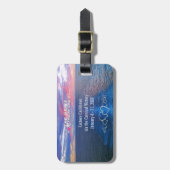 Honeymoon Cruise Destination Wedding Ocean Sunset Bagagelabel (Voorkant verticaal)