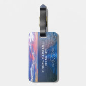 Honeymoon Cruise Destination Wedding Ocean Sunset Bagagelabel (Achterkant verticaal)