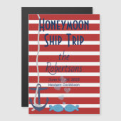 Honeymoon Cruise door Magnet Magnetische Uitnodiging (Voorkant / Achterkant)