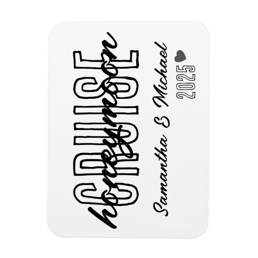 Honeymoon Cruise Elegant Eenvoudig Aangepast Magneet (Verticaal)