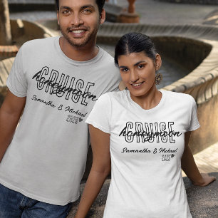 Honeymoon Cruise Elegant Eenvoudig Aangepast T-shirt