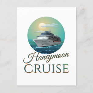Honeymoon Cruise Pas getrouwd alleen gehuwde paren Briefkaart