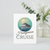 Honeymoon Cruise Pas getrouwd alleen gehuwde paren Briefkaart (Staand voorkant)
