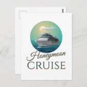 Honeymoon Cruise Pas getrouwd alleen gehuwde paren Briefkaart (Voorkant / Achterkant)