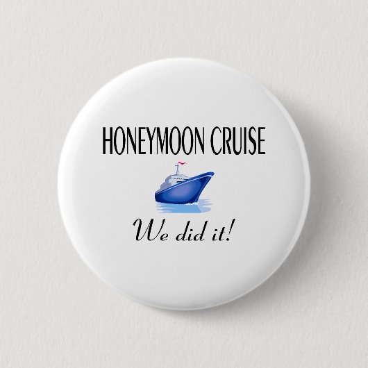 Honeymoon Cruise Ronde Button 5,7 Cm (Voorkant)