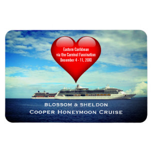 Honeymoon Cruise Ship Cabin Deuren Marker Heart Magneet