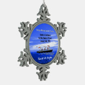  Honeymoon Cruise Ship Tin Sneeuwvlok Ornament (Links)