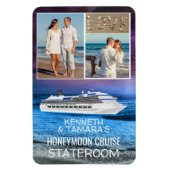 Honeymoon Cruise Stateroom Deurmarkering Beach Fot Magneet (Verticaal)
