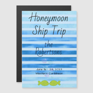 Honeymoon Cruise Stateroom Deurmarkering Magnetische Uitnodiging