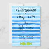 Honeymoon Cruise Stateroom Deurmarkering Magnetische Uitnodiging (Voorkant)