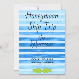 Honeymoon Cruise Stateroom Deurmarkering Magnetische Uitnodiging