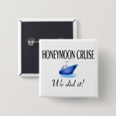 Honeymoon Cruise Vierkante Button 5,1 Cm (Voorkant /achterkant)