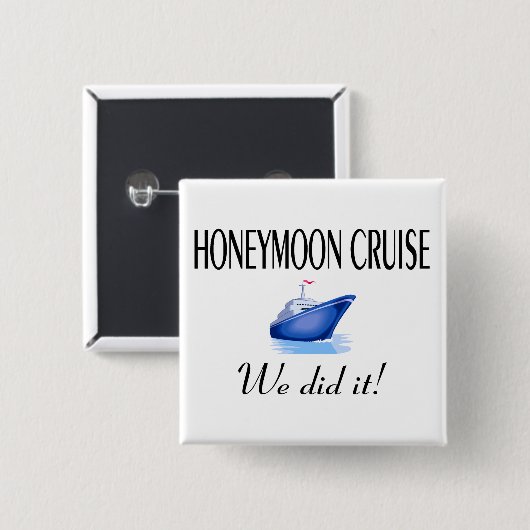Honeymoon Cruise Vierkante Button 5,1 Cm (Voorkant /achterkant)