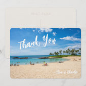 Honeymoon Dank u Briefkaart 5x7, Oahu Ko Olina (Voorkant / Achterkant)