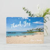 Honeymoon Dank u Briefkaart 5x7, Oahu Ko Olina (Staand voorkant)