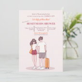 Honeymoon Douche uitnodiging (Staand voorkant)
