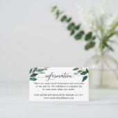 Honeymoon en Information Enclosure Kaart Visitekaartje (Staand voorkant)