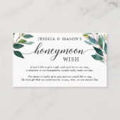 Honeymoon en Information Enclosure Kaart Visitekaartje (Achterkant)