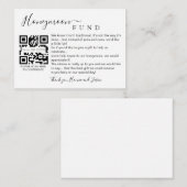Honeymoon-financieringskaart met QR Informatiekaartje (Voorkant / Achterkant)