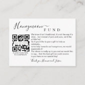 Honeymoon-financieringskaart met QR Informatiekaartje (Voorkant)