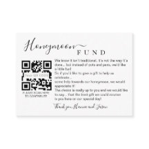 Honeymoon-financieringskaart met QR