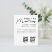 Honeymoon financiert moderne kasqr-code informatiekaartje (Staand voorkant)