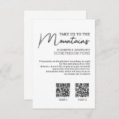 Honeymoon financiert moderne kasqr-code informatiekaartje (Voorkant / Achterkant)