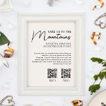 Honeymoon financiert moderne kasqr-code poster<br><div class="desc">Dit alternatieve huwelijksregistratiesymbool Honeymoon Fund is voorzien van de titel "Breng ons naar de bergen" in moderne zwarte lettertypen op een gewone witte achtergrond. Voeg eenvoudig maar liefst twee QR-codes toe om uw gasten uit te nodigen om een bijdrage te leveren aan uw droomvakantie door geld te doneren naar uw...</div>