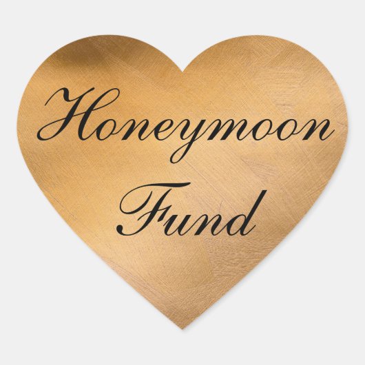 Honeymoon Fonds Koper Hart Sticker (Voorkant)
