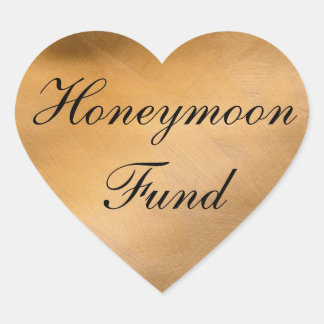 Honeymoon Fonds Koper Hart Sticker