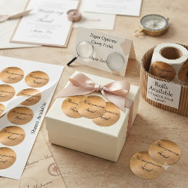 Honeymoon Fonds Koperen Rondje Ronde Sticker