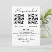 Honeymoon Fonds Met 2 QR Code En Foto Kaart (Staand voorkant)