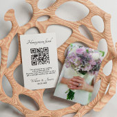 Honeymoon Fonds met QR-code en foto's Informatiekaartje