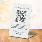 Honeymoon-fonds met QR-code Reclamebord Met Voetstuk