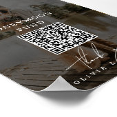 Honeymoon Fonds. Minimalistische QR-code foto brui Poster (Hoek)
