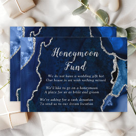 Honeymoon Fonds Navy Blue en Silver Agate Informatiekaartje