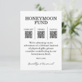 Honeymoon Fonds QR Code Bijlagekaart Informatiekaartje (Staand voorkant)