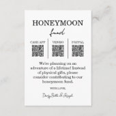 Honeymoon Fonds QR-code Bijlagekaart Informatiekaartje (Voorkant)