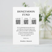 Honeymoon Fonds QR Code Foto Bijlage Kaart (Staand voorkant)