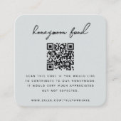 Honeymoon Fonds | QR-code Griffie van het bruiloft Informatiekaartje (Voorkant)