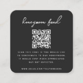 Honeymoon Fonds | QR-code Griffie van het bruiloft Informatiekaartje (Voorkant)