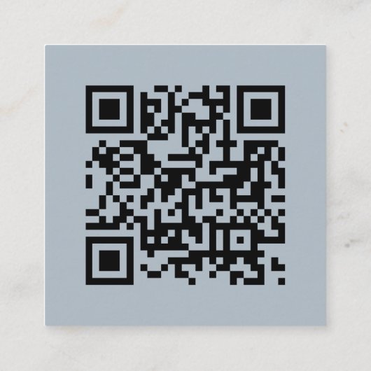 Honeymoon Fonds | QR-code Modern bruiloft Blue Gre Informatiekaartje (Achterkant)