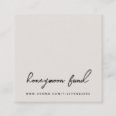 Honeymoon Fonds | QR-code voor digitaal weddenscha Informatiekaartje (Voorkant)